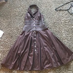 Authentic Liz Claiborne Halter Fit/Flare Dress.